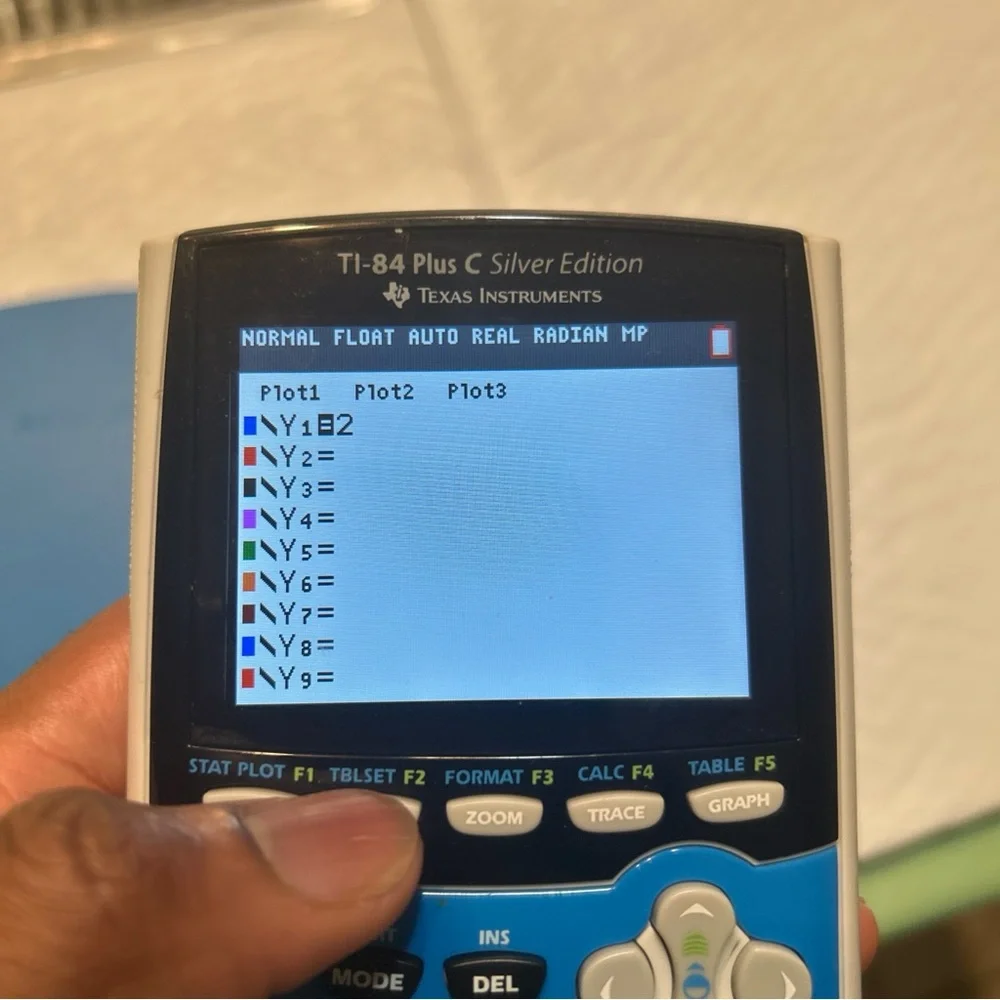 Texas Instrument TI 84 Plus C Graphing Calculator W Cover Tested Blue